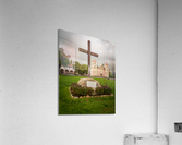 Cloudy stormy day at Santa Barbara Mission Acrylic Print