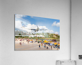 Jet Blue Airplane lands at Princess Juliana airport St Martin Acrylic Print