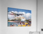 US Airways plane lands at Princess Juliana airport St Martin Acrylic Print