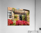 Wooden well winch frames welcome sign Acrylic Print