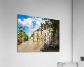 Ancient pub or restaurant on small road Acrylic Print