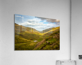 View through moorland valley from HardKnott Pass Acrylic Print