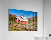 Grandview Farm barn with fall colors in Vermont Acrylic Print