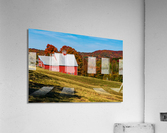 Grandview Farm barn with fall colors in Vermont Impression acrylique