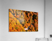Aerial view of hairpin bend in Smugglers Notch Acrylic Print