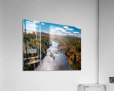 Saranac river flows through multi-colored fall landscape in Adir Acrylic Print
