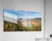 Aerial view of Smugglers Notch in the fall Acrylic Print