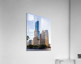 Wrigley building and Trump tower Chicago Impression acrylique