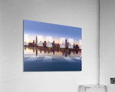 Sunset over city skyline Chicago from Observatory Acrylic Print