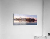 Sunset over city skyline Chicago from Observatory Acrylic Print