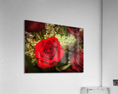 Oil painting of red rose bouquet Acrylic Print