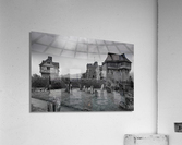 Graveyard by Stokesay castle in Shropshire Impression acrylique