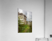 Stokesay Castle in Shropshire on cloudy day Impression acrylique