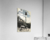 Cape Florida lighthouse in colorized charcoal Acrylic Print