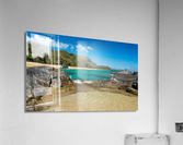 Lumahai Beach Kauai with waves flowing into pool Acrylic Print