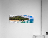 Aerial drone panorama of Lumahai Beach  Acrylic Print