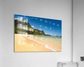 Tunnels beach on the north shore Kauai Impression acrylique