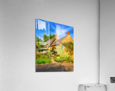 Oil paint cotswold stone house in Ilmington Acrylic Print