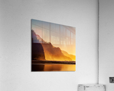 Misty sunset on Na Pali coastline Impression acrylique