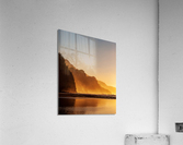 Misty sunset on Na Pali coastline Impression acrylique