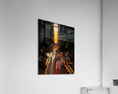 Traffic streams on 42nd street in NY after sunset Acrylic Print