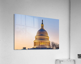 Sunrise behind the dome of the Capitol Acrylic Print