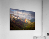Dramatic rainbow over Waimea Canyon Acrylic Print