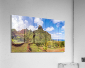Jagged peaks above Lumahuli gardens Acrylic Print