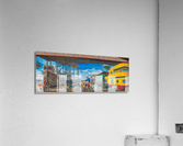 Wall mural of busy port on building in Punta Arenas in Chile Acrylic Print