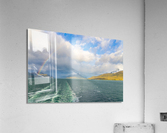 Panorama of Beagle channel with rainbow Acrylic Print