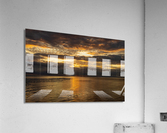 Golden sunset on a cruise on a calm Pacific ocean Acrylic Print