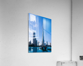 Offices and apartment towers of Dubai downtown business district Impression acrylique