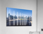 Offices and apartments of Dubai Business Bay with district behin Impression acrylique