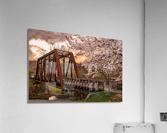Steel girder bridge carries the bike walking trail over Deckers  Acrylic Print