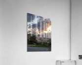 Steel girder bridge carries the bike walking trail over Deckers  Acrylic Print