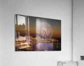 Light show on Ain Dubai observation wheel at sunset Impression acrylique