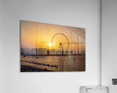 Sunset behind Ain Dubai observation wheel on Bluewaters Island Acrylic Print