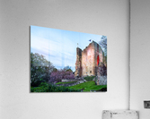 Old stone castle overlooking river in Knaresborough Acrylic Print