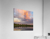 View across the Ellesmere Mere to a clear reflection of distant  Acrylic Print
