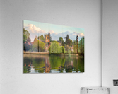 View across the Mere to the town of Ellesmere in Shropshire Acrylic Print