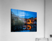 Old stone railway viaduct over River Nidd in Knaresborough Acrylic Print