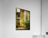 Digital oil painting of the windows of St Dunstan church Acrylic Print