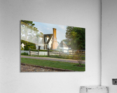 Old cottage and garden in Williamsburg Virginia Impression acrylique