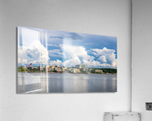 Dramatic clouds above National Harbor in Maryland near Washingto Acrylic Print