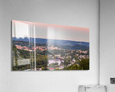 Sunset lights the sky above Morgantown in West Virginia Impression acrylique