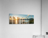 Aerial panorama of Lumahai Beach on the north shore of Kauai Acrylic Print