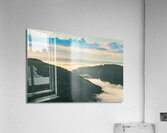 Mist swirling over Cheat River gorge at sunrise near Raven Rock Acrylic Print