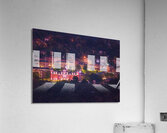 Pastel drawing campus of West Virginia university at night Impression acrylique