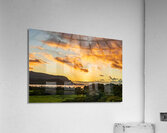 Sunset over Hanalei bay from overlook on the road Acrylic Print