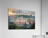 Brooks Hall and Woodburn Hall at dusk in Morgantown WV Acrylic Print